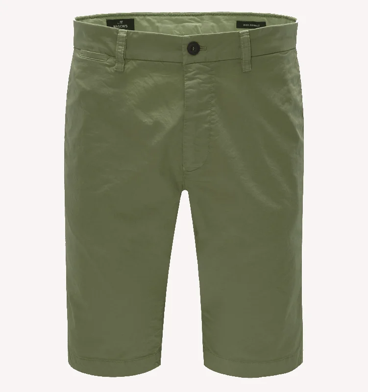 Mason's London Chino Bermuda Shorts in Olive Sleek Men's Contemporary 