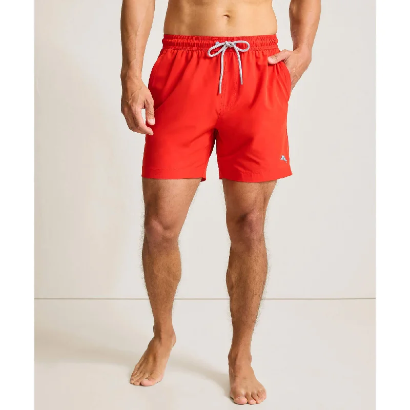 Tommy Bahama Men's 6-Inch Naples Valley Swim Trunks - Red Tulip Sophisticated Men's 