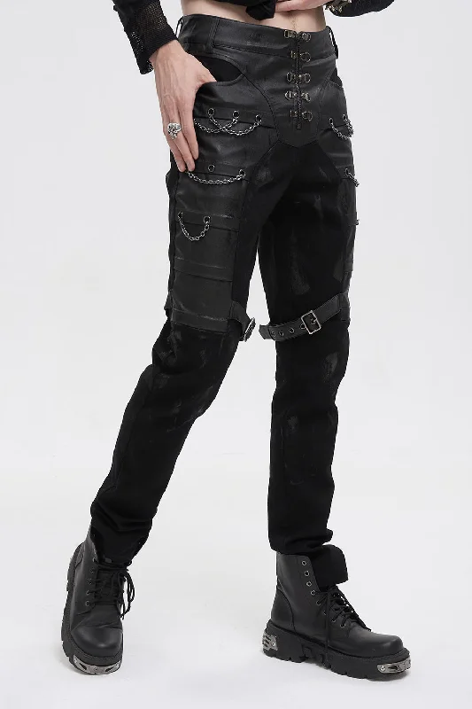 Death in the Desert Moto Pants Cool Men's Distressed