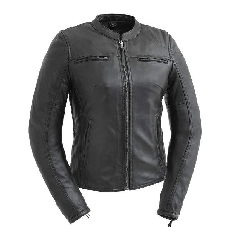 Ladies Supastar Leather Jacket Laid