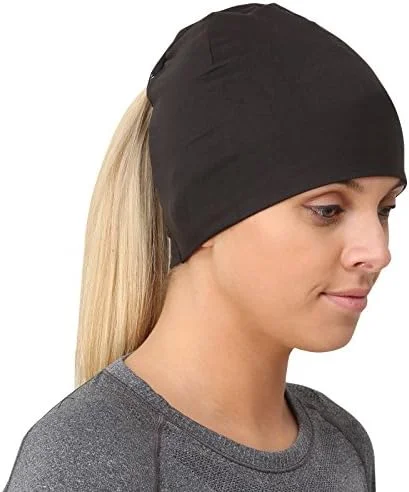 Ponytail Skull Cap Black Dynamic Men's Moto