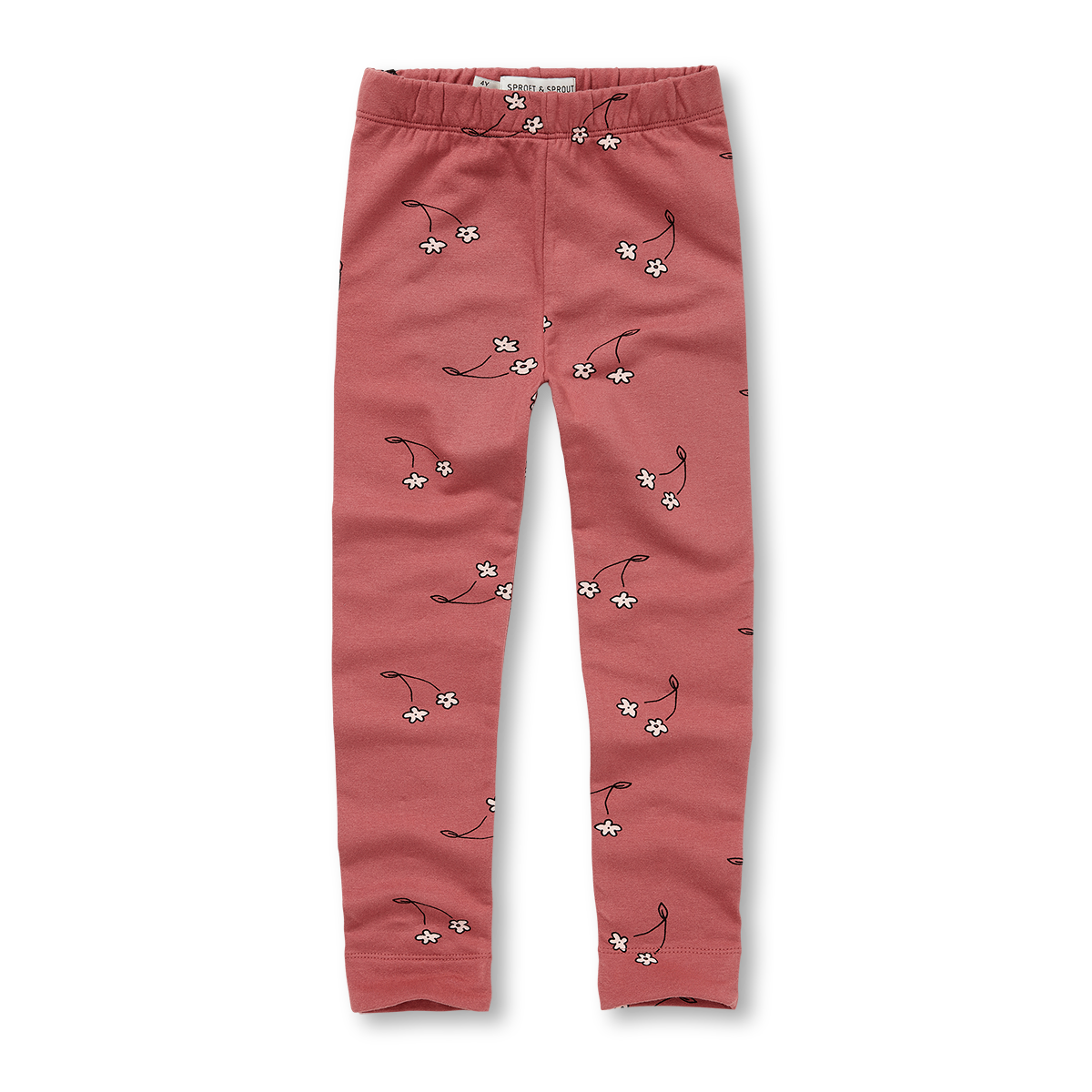 1492-LEGGING CHERRY FLOWER PRINT-Mauve Athletic Men's High