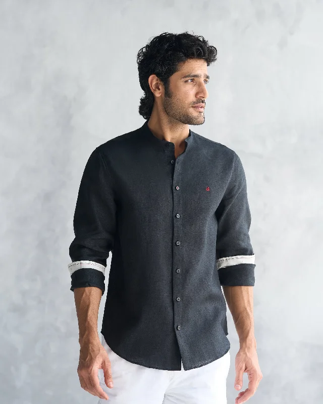 Nawab Shirt - Black Sophisticated Men's 