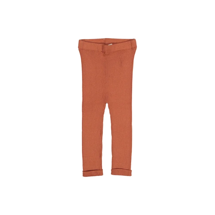 NW024-THIN RIB LEGGING-Terracota Earthy Men's Hemp