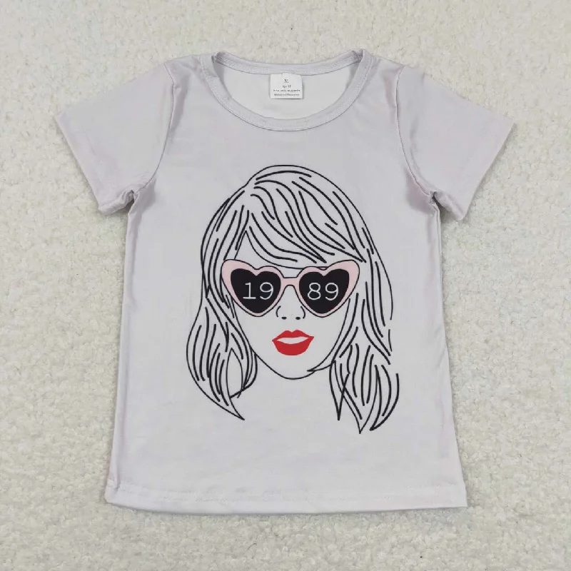 GT0434 1989 Grey Taylor Singer The Eras Tour Girls Short Sleeve Top T-shirts Trendy Men's Scandinavian