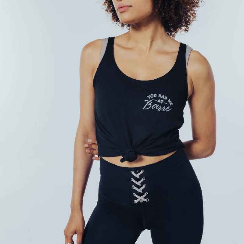 You Had Me at Barre Strappy Tank Tailored