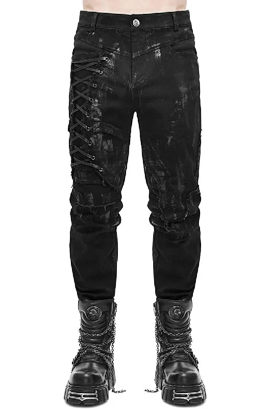 Post Punk Apocalypse Pants Modern Men's Geometric