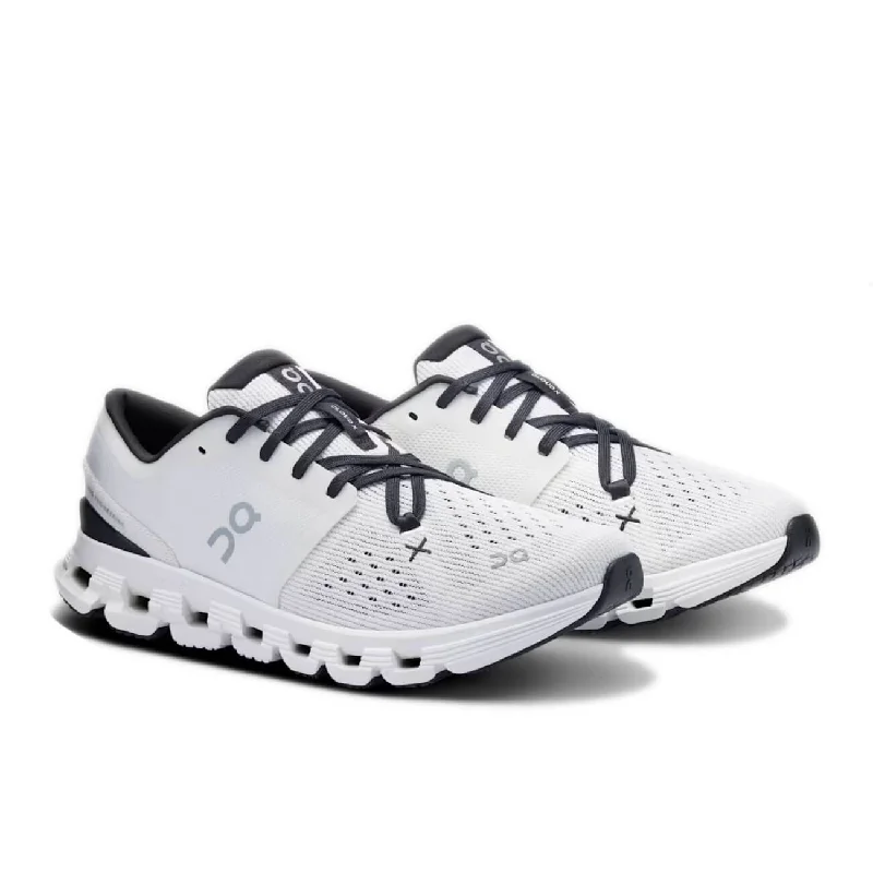 On Women's Cloud X 4 Shoes - Ivory / Black Monochromatic All