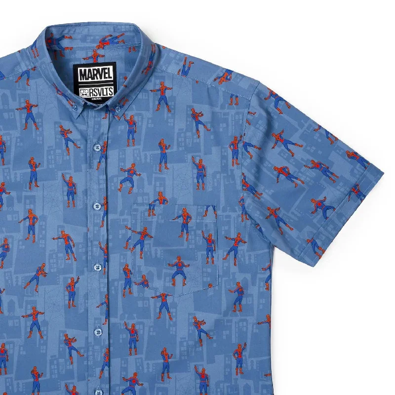 Spider-Man "The Meme" – KUNUFLEX Short Sleeve Shirt Traditional Men's Wool