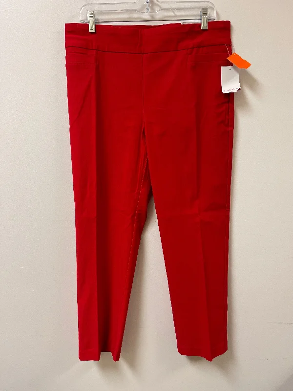 Pants Leggings By Kim Rogers In Red, Size: 14 Modern Men's Geometric