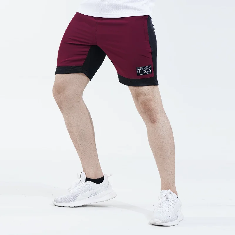 Tf-Maroon/Black Micro Interlock Training Shorts Earthy Men's Sustainable 