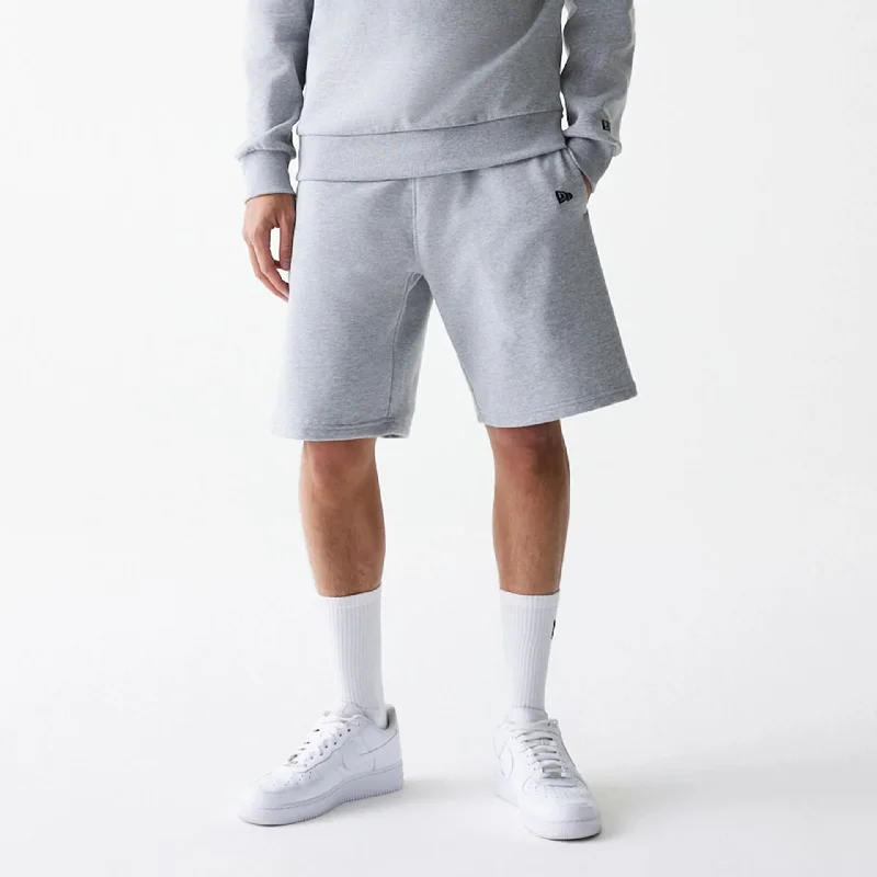 New Era Essential Grey Oversized Shorts Trendy Men's Bucket