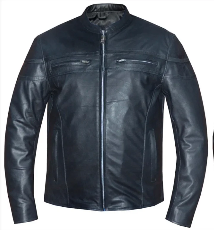 Men's Clash Goatskin Jacket Edgy Men's Punk