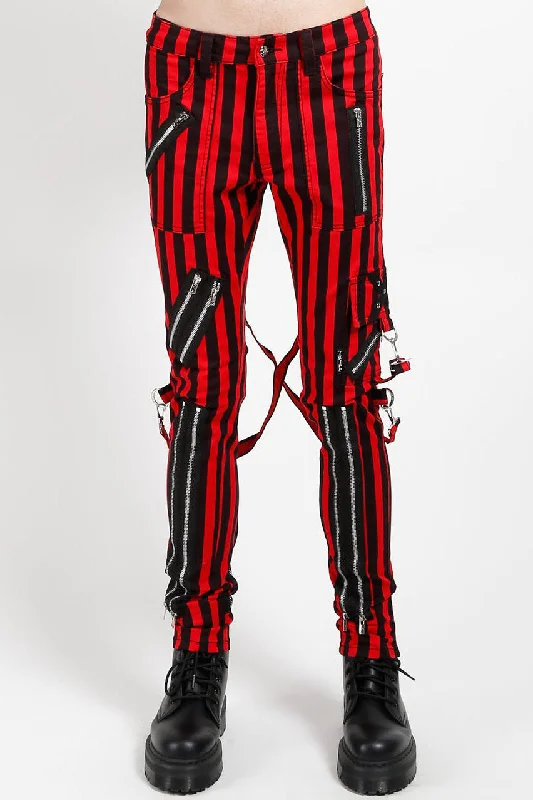 Tripp NYC Classic Strap Pant [RED/BLACK STRIPED] Hip Men's Urban