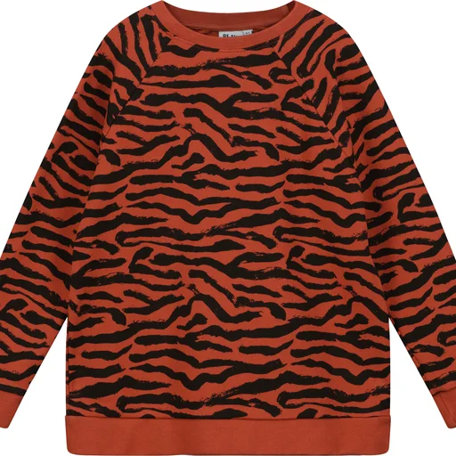 Beau Loves Chilli Oil Tiger Stripe Raglan Sweater Laid