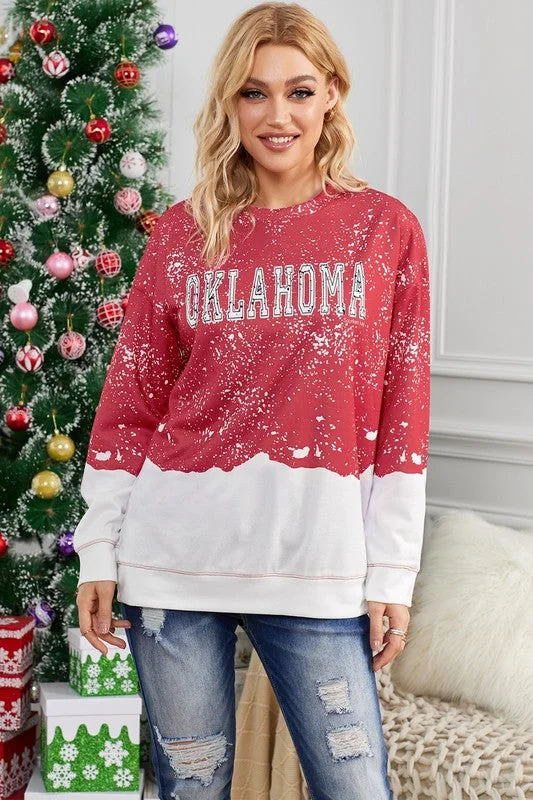 Bleached Sweatshirt (OU) Cozy Men's Winter