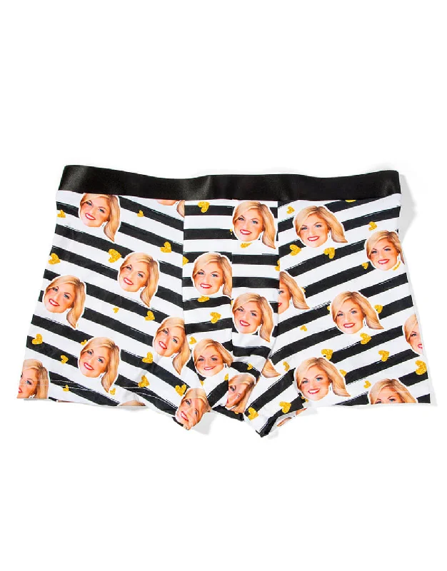 Face Stripes Boxers Sleek Men's Contemporary 