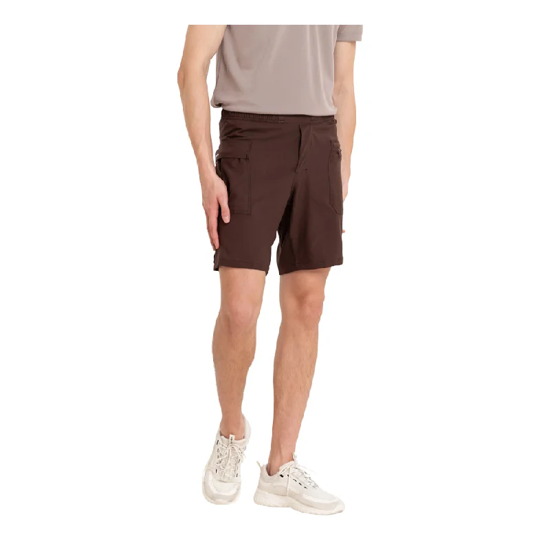 Equipe Men's TECH-DRY Athletic Shorts Choco Brown Vacation