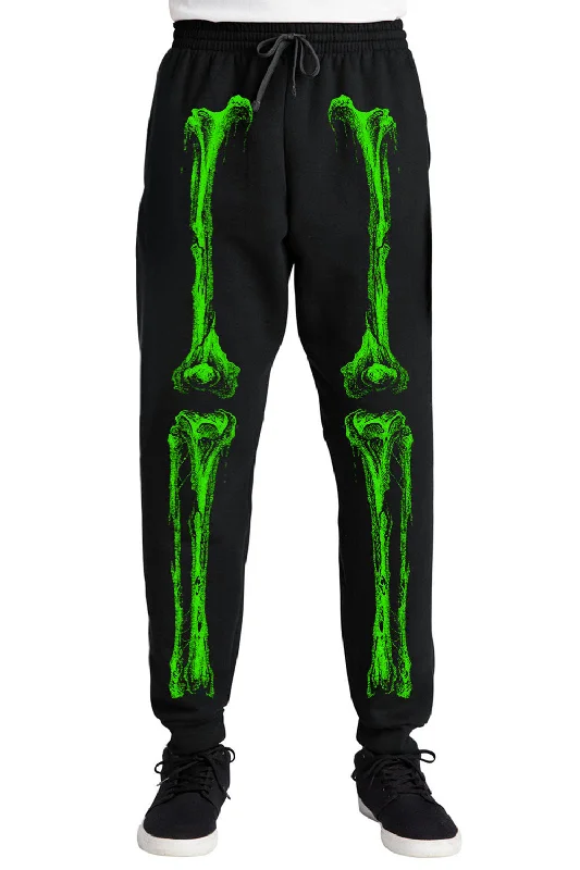 Skeleton Joggers [Monster Green] Refined Men's Velvet