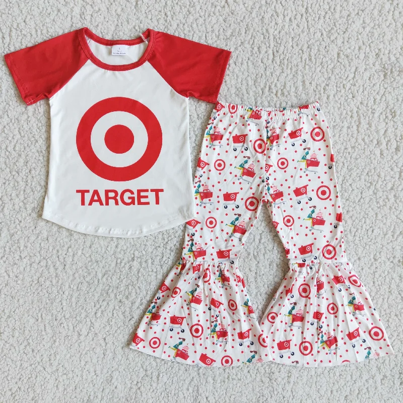 Clearance B5-21 Top target circle short sleeve flare suit High quality Tailored