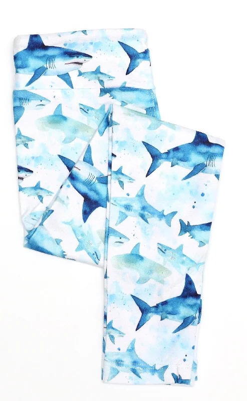 Sweet Summer Shark Attack - Adult & Kids Casual Cloud Soft Yoga Band Leggings Dapper Men's 1920S