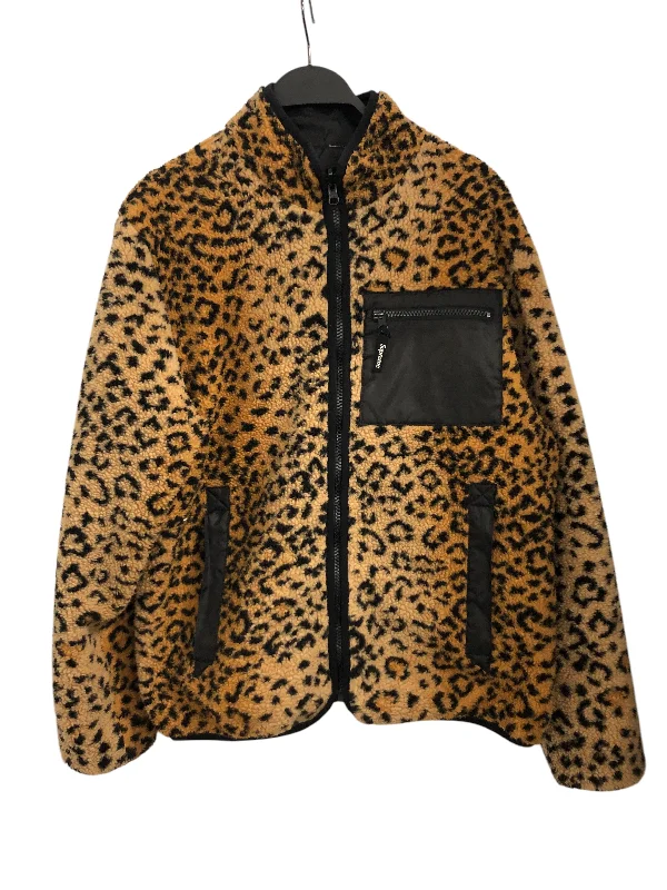 Supreme/Fleece Jkt/S/ORN/Animal Pattern/LEOPARD REVERSIBLE FLEECE Polished Men's Satin