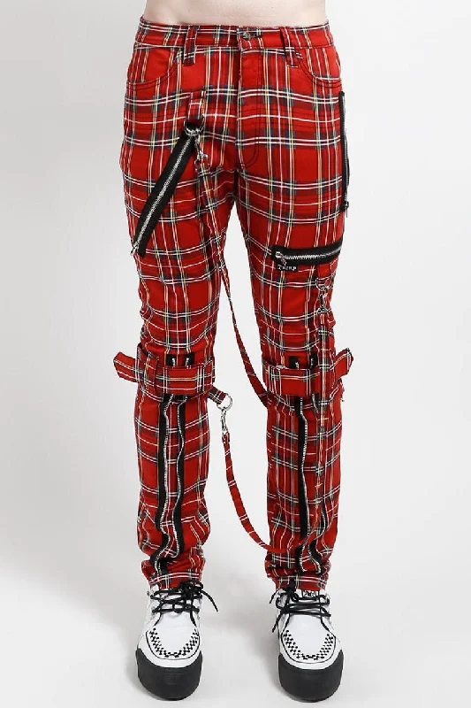 TRIPP NYC Bondage Pants [RED PLAID] Cclassic Men's Tweed