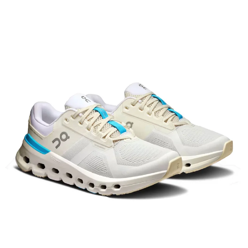 On Women's Cloudrunner 2 Shoes - White / Horizon Casual Men's Loose