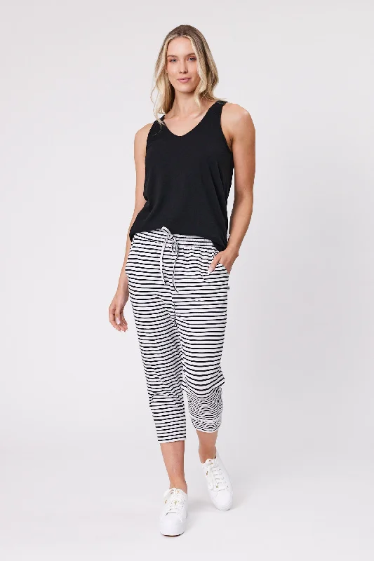 Shine On Essentials Stripe Pant White Black Stripe Dynamic Men's Glow