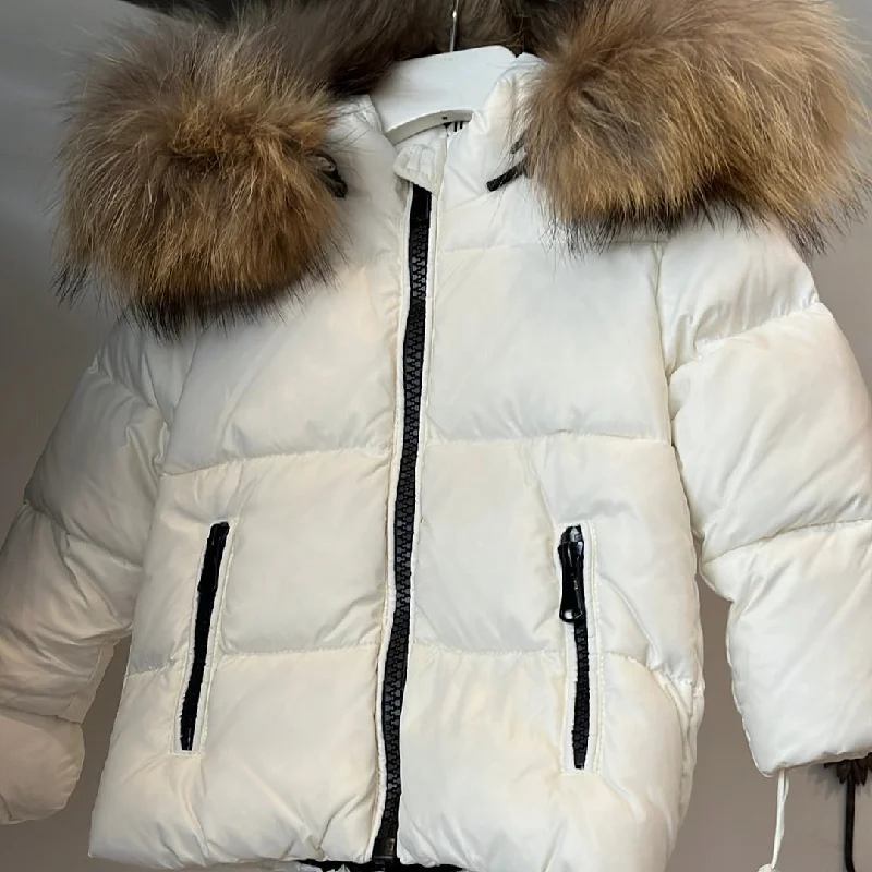 SCOTCH BONNET Baby Classic Puffer Sand, natural fur 9 British Gentleman Style