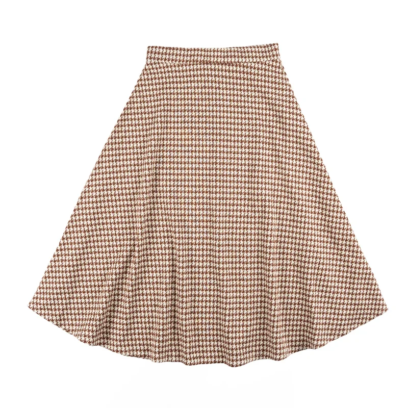 Atelier Parsmei Elin Skirt Brown Houndstooth Cool Men's Skate