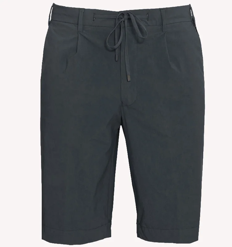 Germano Seersucker Shorts in Charcoal Modern Men's Tech