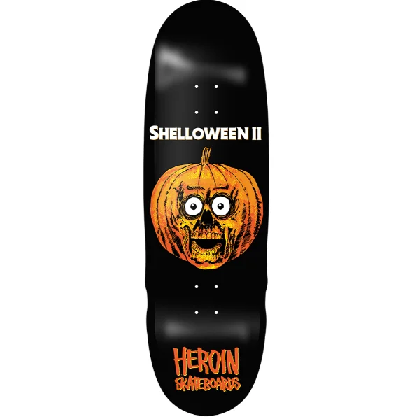 Heroin Team Shelloween 2 Shaped Skateboard Deck 10.1" Sophisticated Men's 