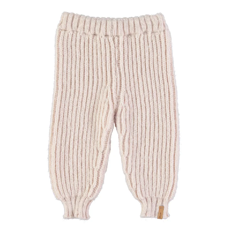 Piupiuchick Knitted baby leggins | Ecru Edgy Men's Punk