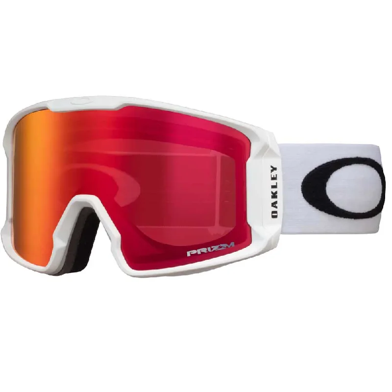 Oakley Line Miner™ L Snow Goggles - 2025 Matte White with Prizm Snow Torch Iridium Lenses Elegant Men's Cashmere