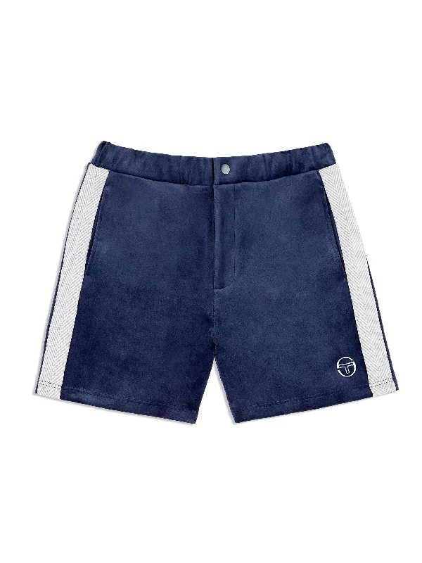 Maglia Velour Short- Maritime Blue Modern Men's Geometric