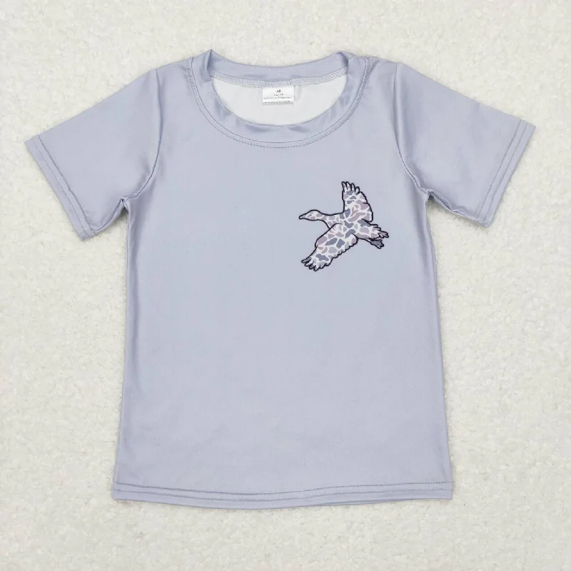 BT0462  blue bird Boys Short Sleeve Top T-shirts Refined Men's Classic 