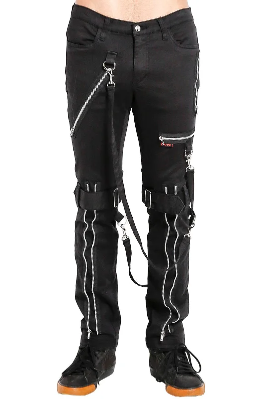 Tripp Strap Zipper Bondage Pants [Black] Confident Men's High