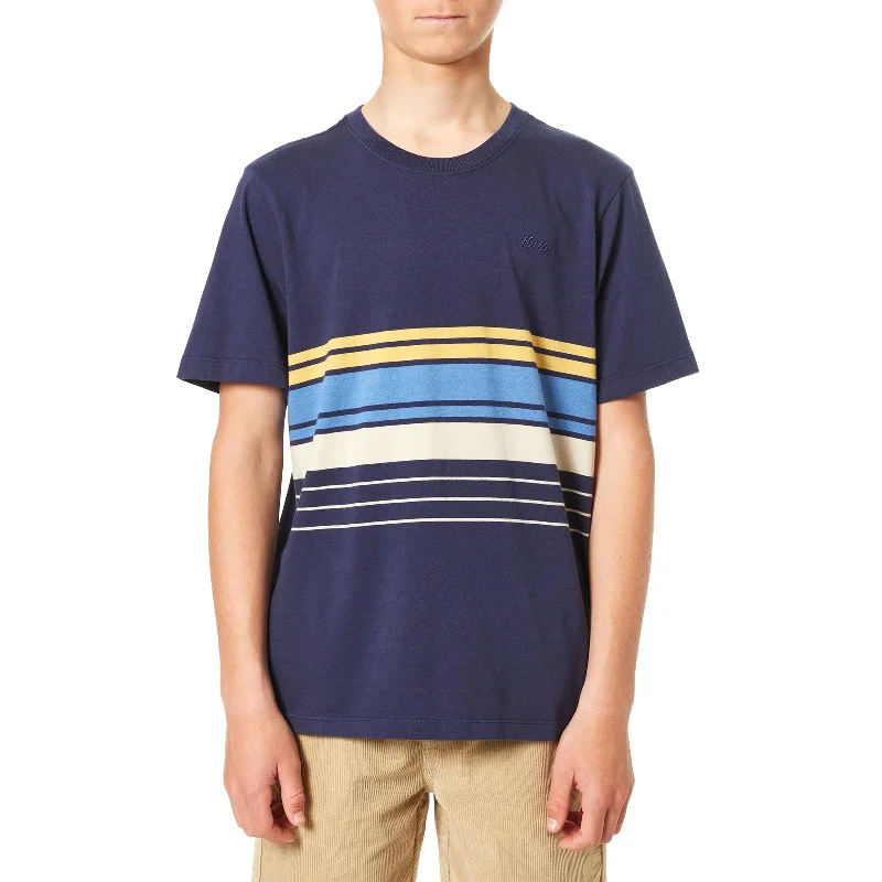 Boy's (8-16) Linden Stripe S/S T-Shirt (Past Season) Casual Men's Loose