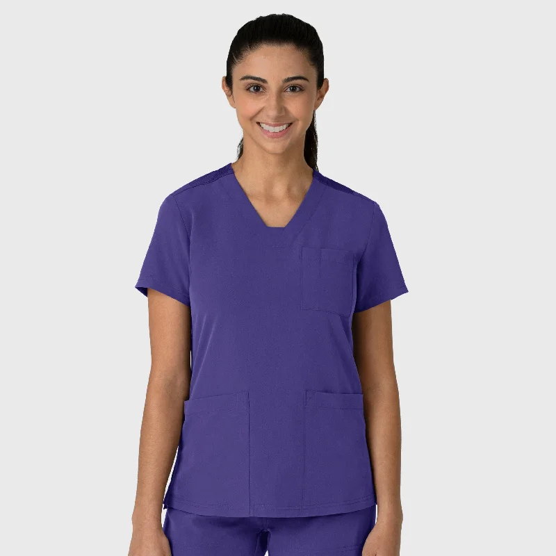 Nova Women's Flex-n-Reach V-Neck Scrub Top - Grape Refined Men's Classic 