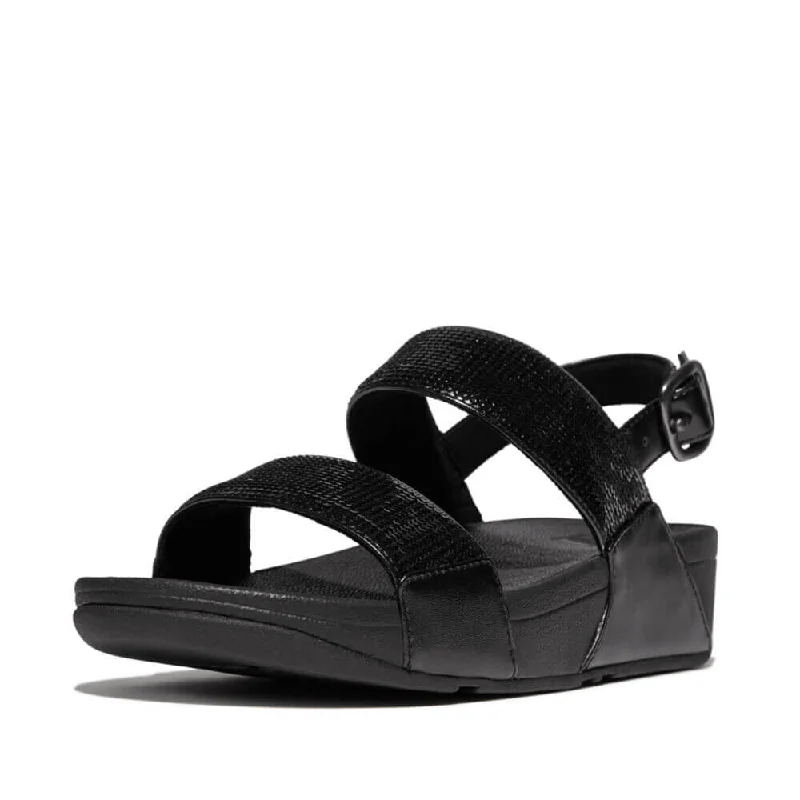 FitFlop Lulu Sequin Slide Backstrap Sandals - All Black Modern Men's 