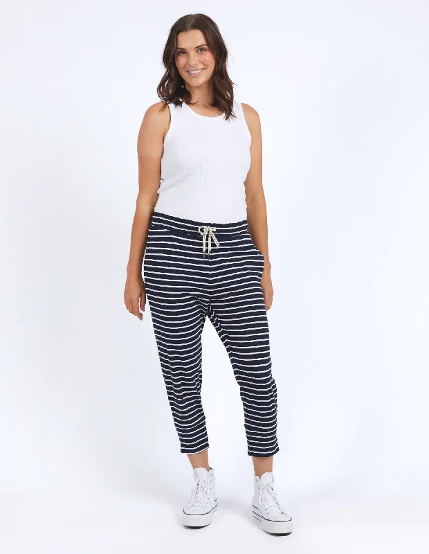 Elm Brunch Pant Navy & White Stripe Business