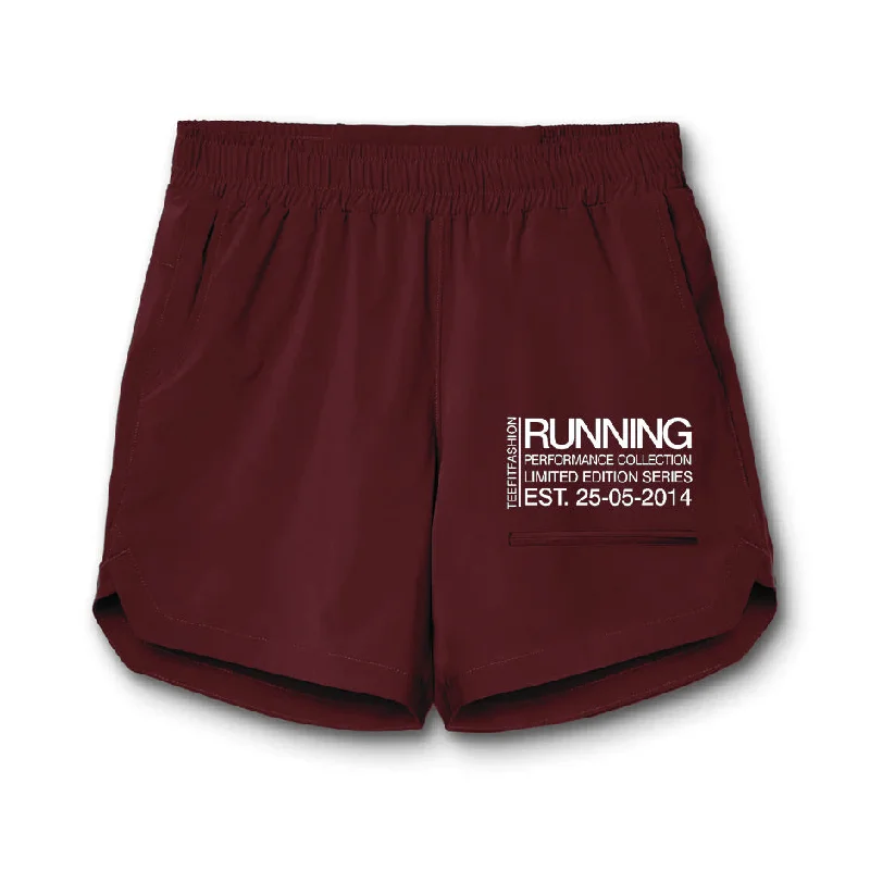 Tf-Maroon Running Utility Shorts Business