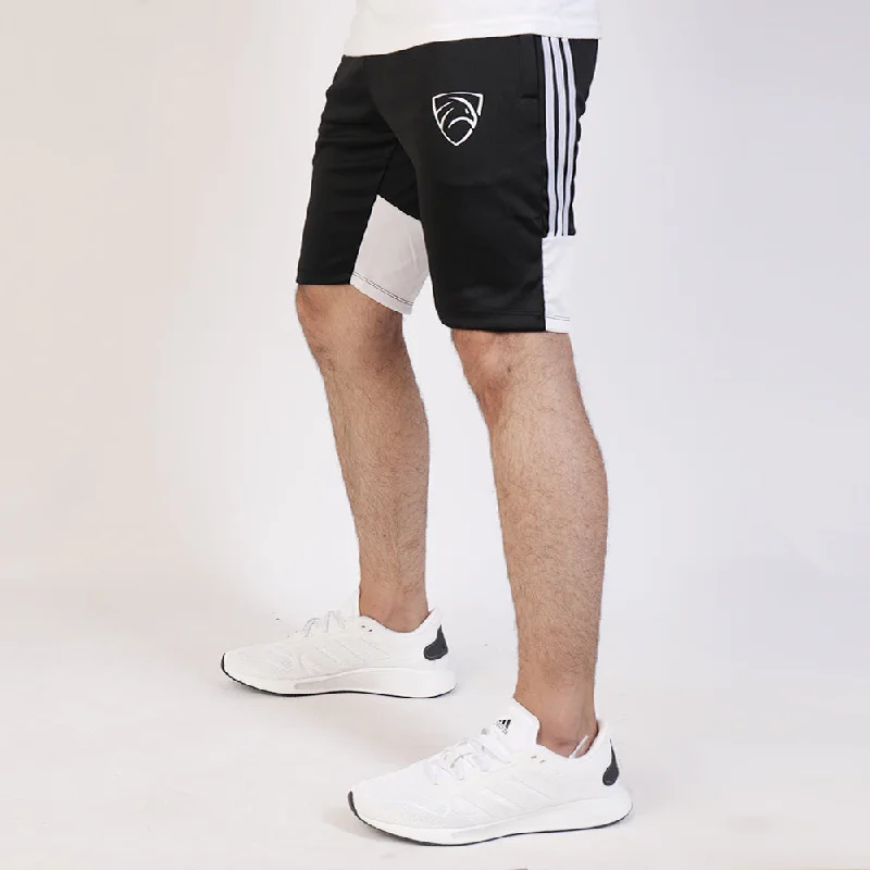 Three Stripes Quick Dry Black Shorts With White Back Panel Tough Men's Tactical