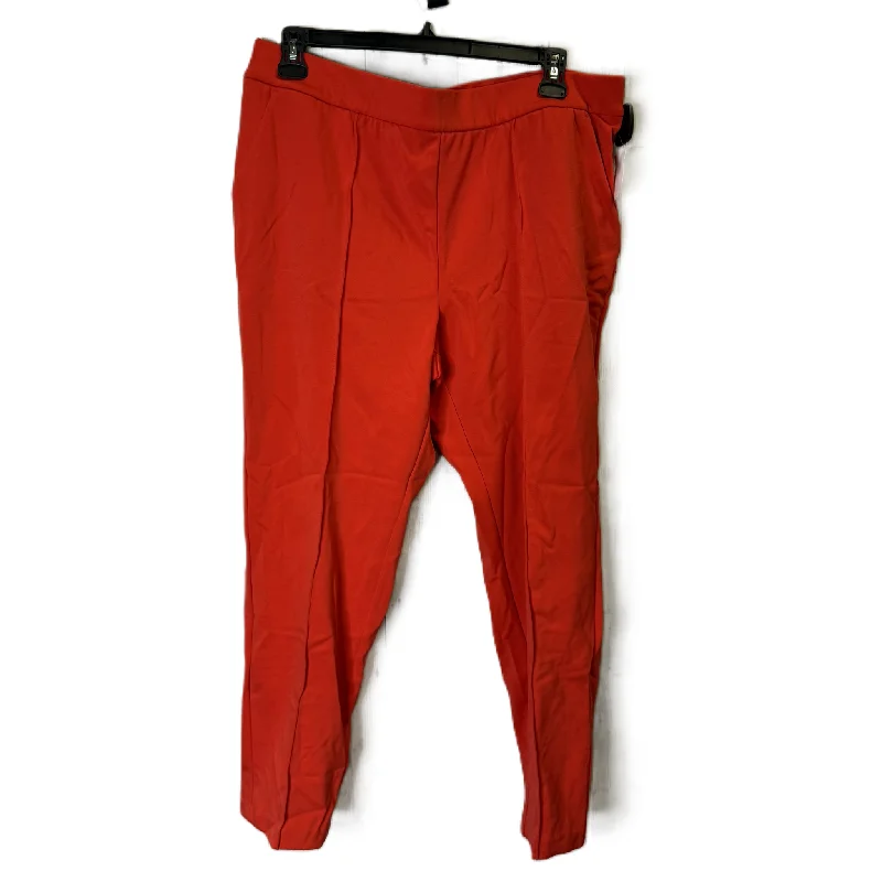 Pants Leggings By Isaac Mizrahi Live Qvc In Red, Size: 1x Vacation