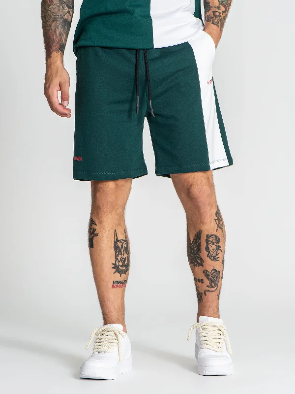 Green Block Shorts Dynamic Men's High