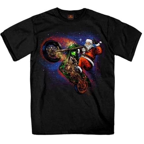 Wheelie Santa T-Shirt Organic