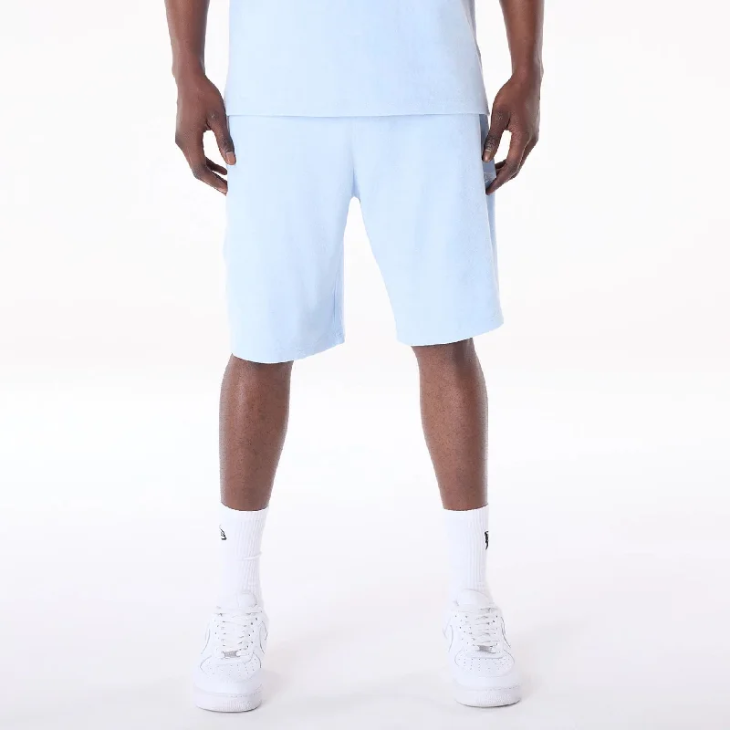 New Era Towelling Pastel Blue Shorts Earthy Men's Hemp