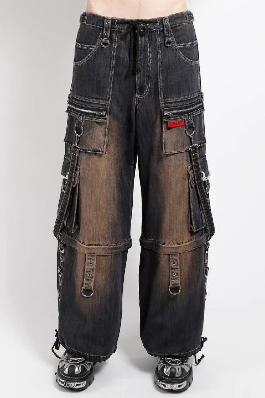 Tripp NYC Zip Lock Pants [Dirty Wash Blue Denim] Streetwear Style