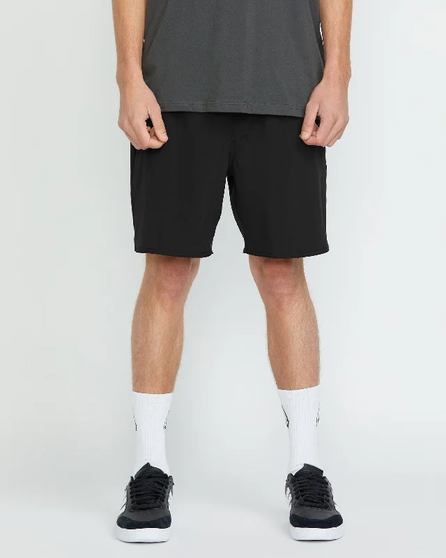 Nomoly Elastic Waist Shorts - Black Stylish Men's Neon